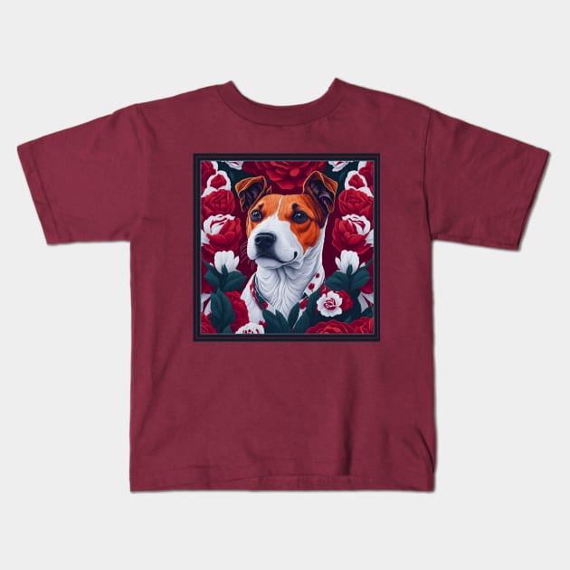 Пес патрон. Jack Russell Terrier, dog. style vector (red version 2 Jack Russell Terrier) Kids T-Shirt by xlhombat